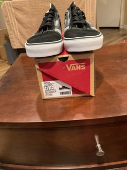 Vans Old Skool Reflective Flame Black Sneakers  M7.5. W9