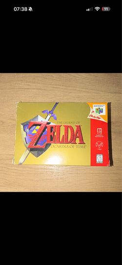 Zelda Ocarina of Time- N64 complete box and papers