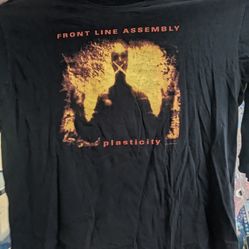 Vintage Original Front Line Assembly Plasticity Sonic Death Long Sleeve Shirt 1996 XL