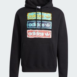 Adidas Men Original’s Tri Linear Hoodie Sweatshirt Medium Size
