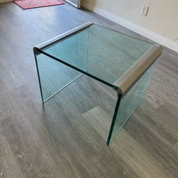 glass sides table