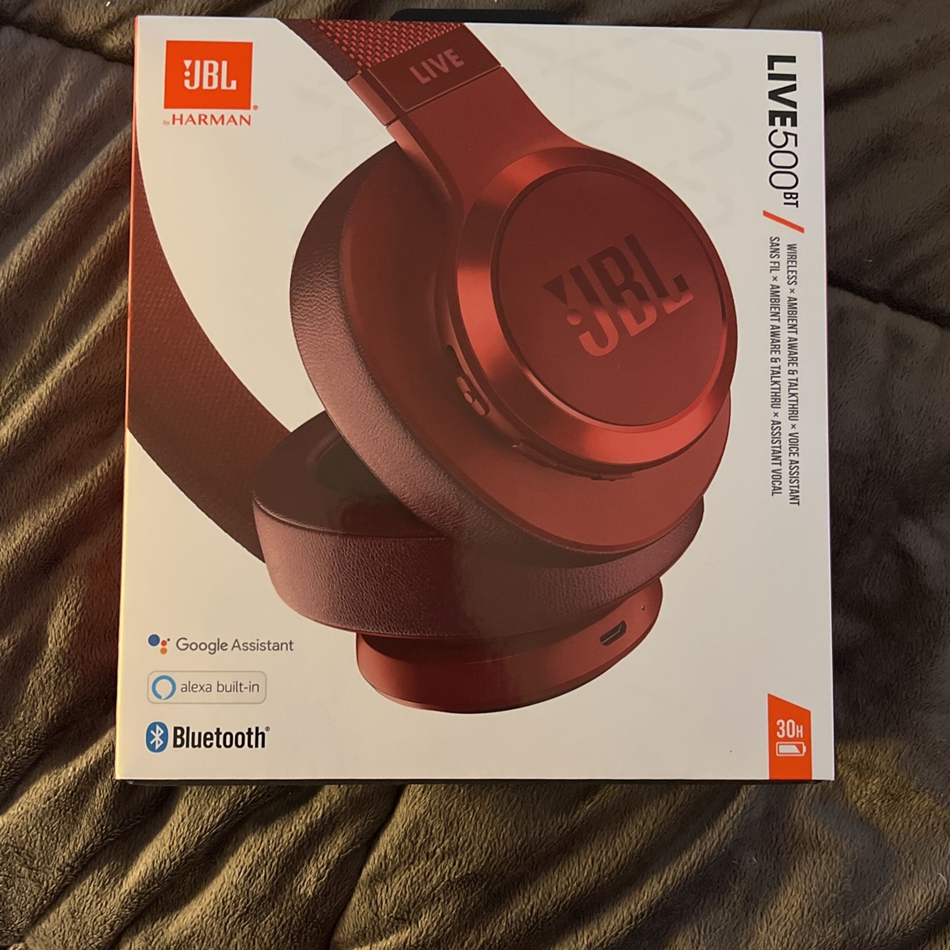 JBL LIVE500 BT Bluetooth Headphones - Like New