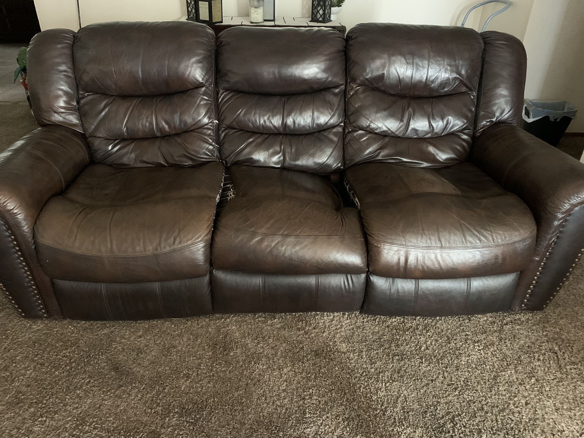 Brown Leather Couches