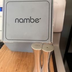Nambe “kissing” Salt And Pepper Shakers