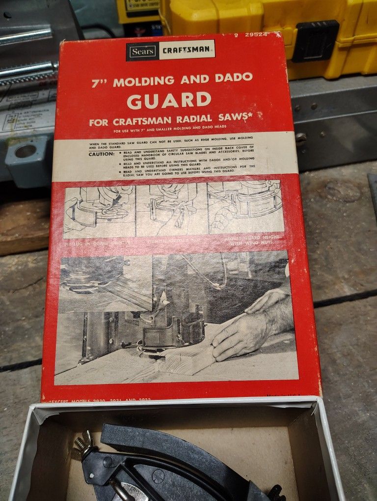 VINTAGE CRAFTSMAN MOLDING AND DADO GUARD FOR RADIAL ARM SAWS
