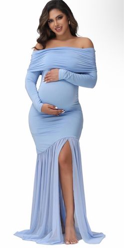 Maternity Long Sleeve Off Shoulder Baby shower