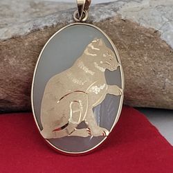❤️14k Precious Solid Yellow Gold Jade Cat Design Pendant!/ Dije de Oro con Jade y Diseño de Gato! 👌🎁Post Tags: Dije de Oro