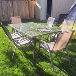 Outdoor Dining Table With 6 Chairs