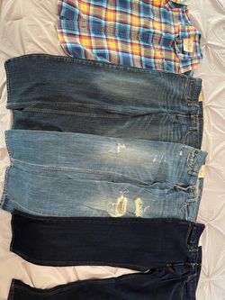Hollister jeans and flannel