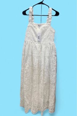 White Lace Midi Dress with Tags