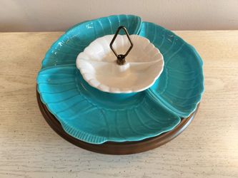 Vintage Mid-Century California USA 830 Pottery Lazy Susan.  See Full Description