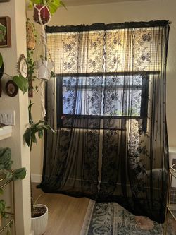 Black Lace Curtains