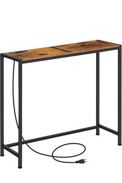 Console table with power outlets