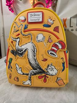 Loungefly Dr. Seuss The Cat In The Hat Falling Icons Mini Backpack
