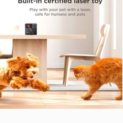 Petcube Play 2 Wi-Fi Pet Camera with Laser Toy for Cats & Dogs, 1080P HD Video, 160° Full-Room View, 2-Way Audio, Sound/Motion Alerts, Night Vision,