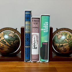 Vintage Old World Globe Book Ends