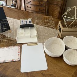 Gold & White Office Set