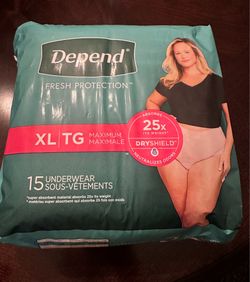 Ladies XL Depend Underwear