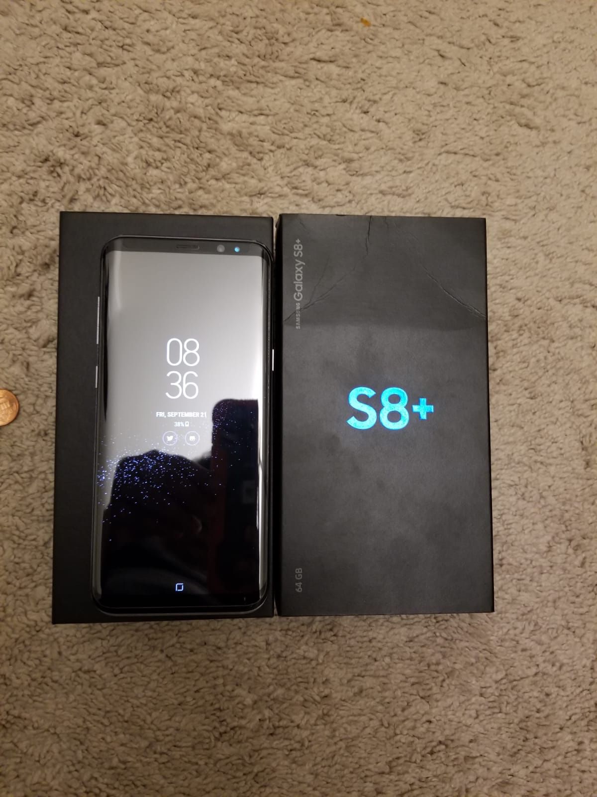 SAMSUNG GALAXY S8 PLUS UNLOCK TO ANY CARRIER COME WITH BOX 64GB OBO 430 OBO