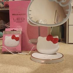Hello Kitty LED Rechargeable Makeup Mirror and Wireless Compact LED Mirror