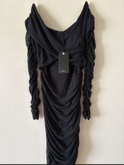 Off The Shoulder Black Dress
