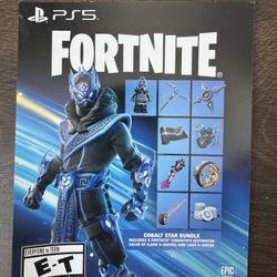 Fortnite Cobalt Start Bundle With 1000 V-bucks Unscratched PS5 Card 