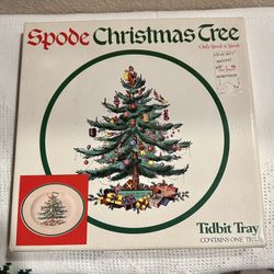 Spode Christmas Tree Tidbit Tray - TRAY ONLY - NO HANDLE