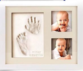 Baby Footprint Kit, Baby Foot and Hand Print Kit, Baby Keepsake Frame, Nursery Pictures Frames, Hand Print Mold Kit, New Mom Gifts, Baby Newborn Essen