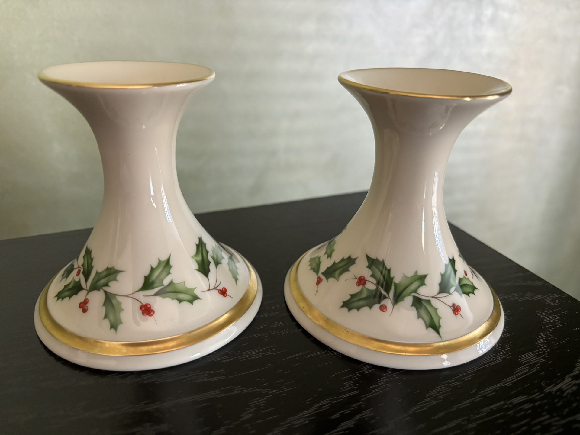 Lenox Holiday Holly Candlesticks