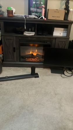 Heated Wooden fire place