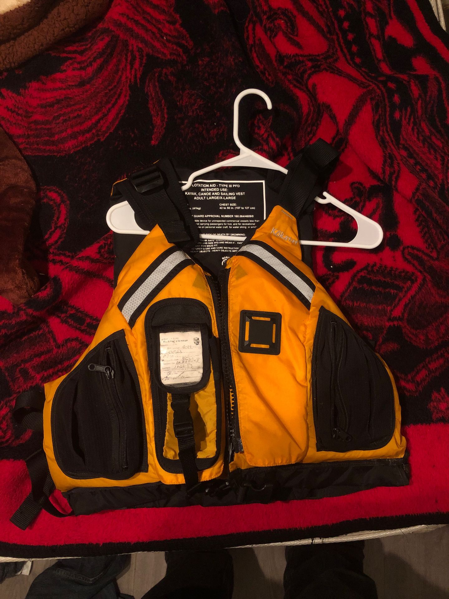 Life vest kayak canoe and sailing ocean vest kokatat