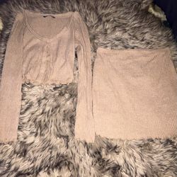 SHEIN Brown 2 Piece Set 