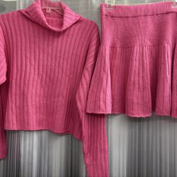 Medium Size 2 Piece Sweater Skirt Set