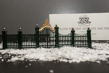 Dept 56 Village Wrought Iron Gate & Extensions