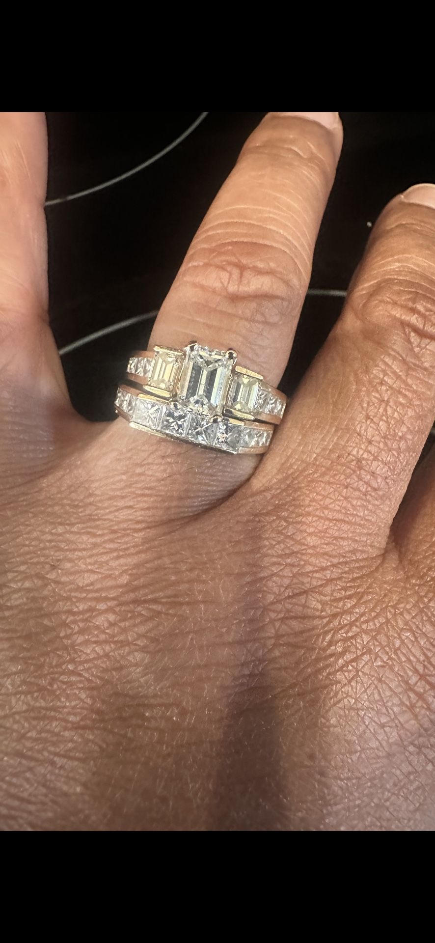 Beautiful Natural Diamond Wedding Set 