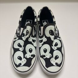 Vans Slip-On Alien Ghost Glow In The Dark Unisex Sneakers - Mens 6.5 Women 8