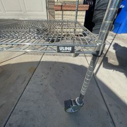 Uline Stainless Steel Mobile Wire Shelving 