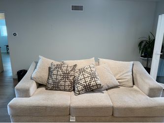 Oversized Ashley Furniture Sofa + Matching Table Set (4 Pieces)