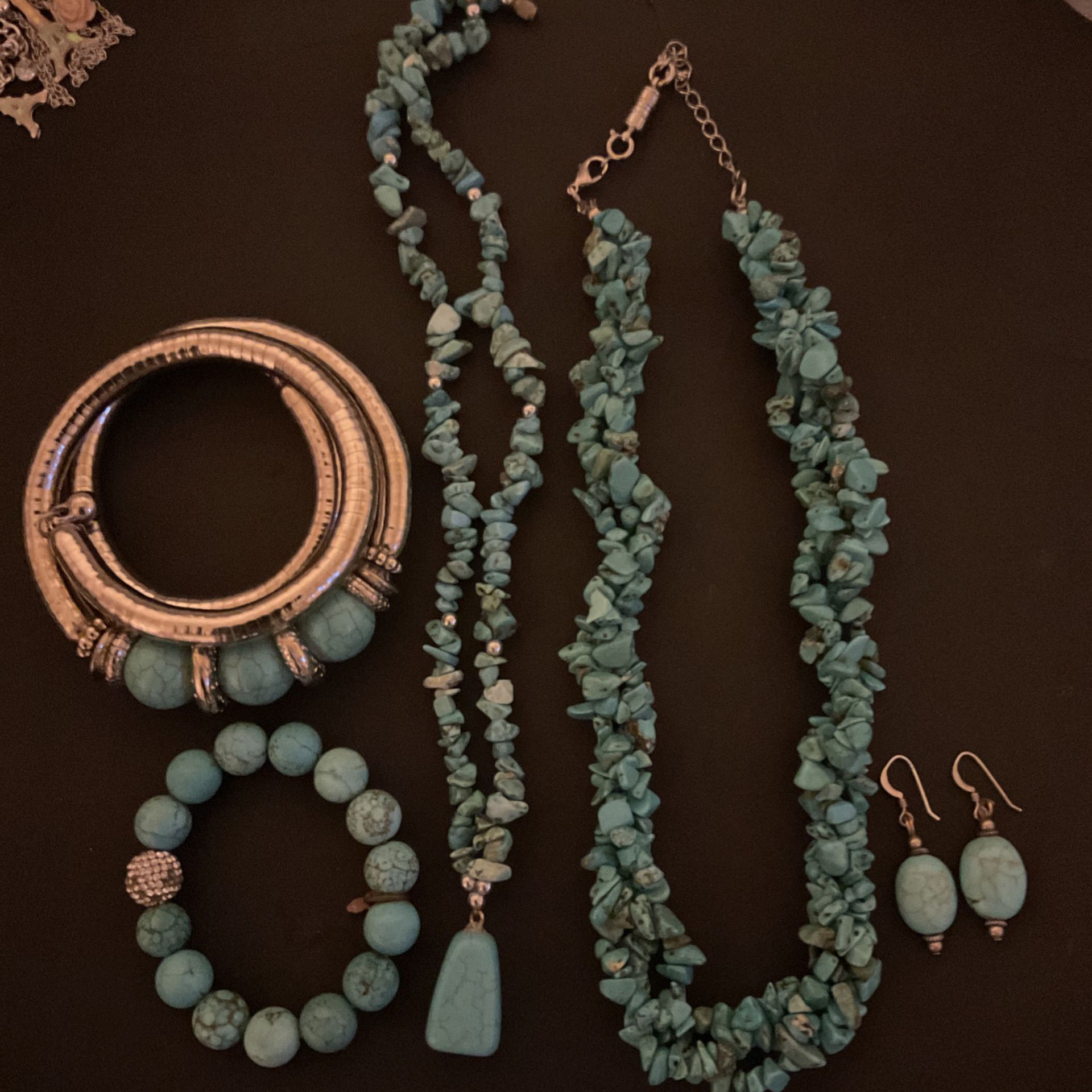 18”turquoise Necklaces,earrings,and Bracelets..not A Set…mix And Match