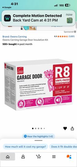 INSULATION 4 BOXES R8 GARAGE DOOR KIT
