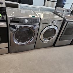 Kenmore Samsung Large Capacity Front Load Washer And Dryer Set 