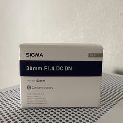 Sigma 30mm F1.4 Barely Used