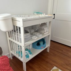 IKEA Changing Table White Wood
