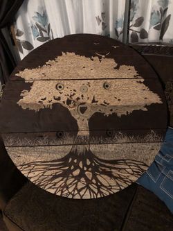 Ying and yang Tree Carving