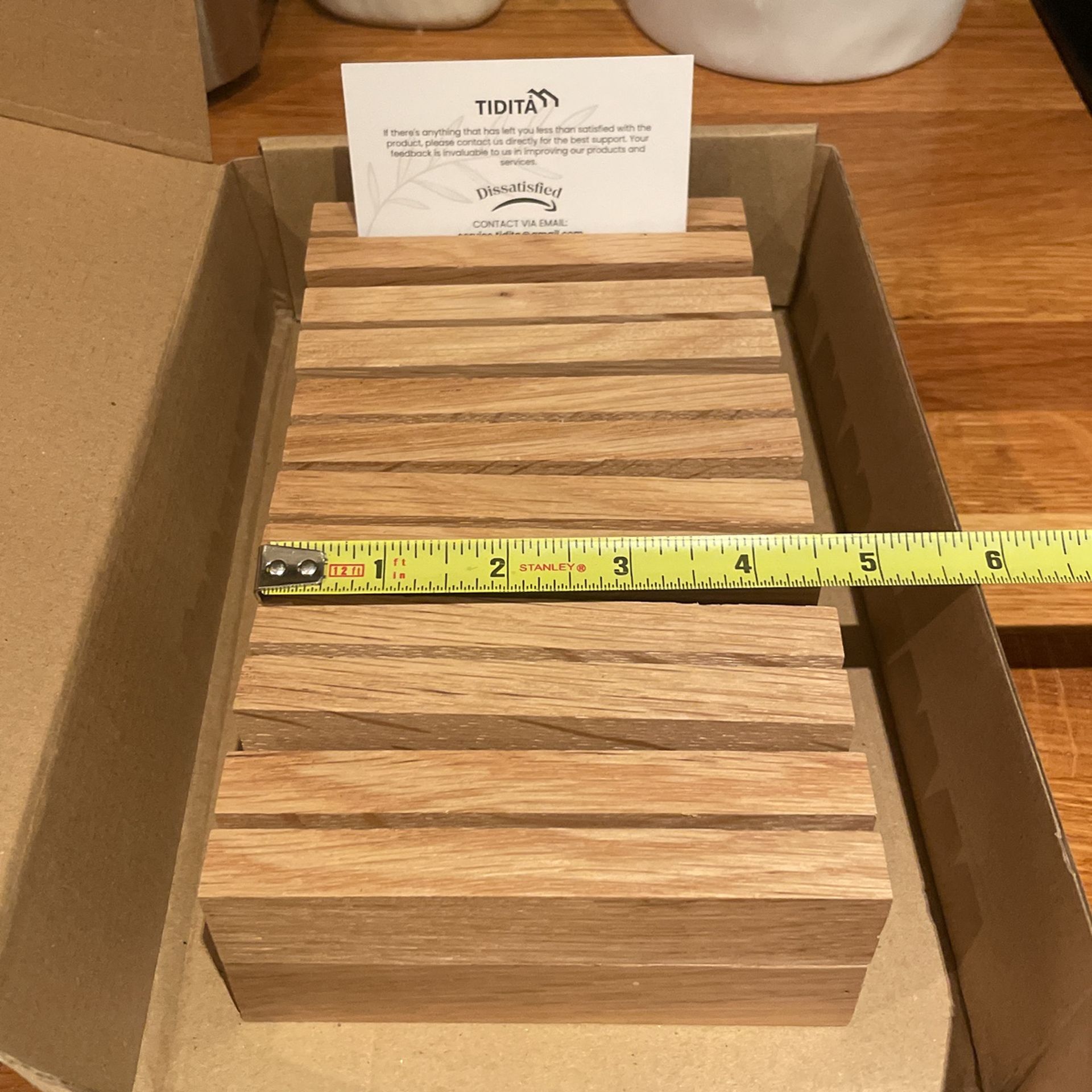 Place Card Holder - Natural Oak Wood