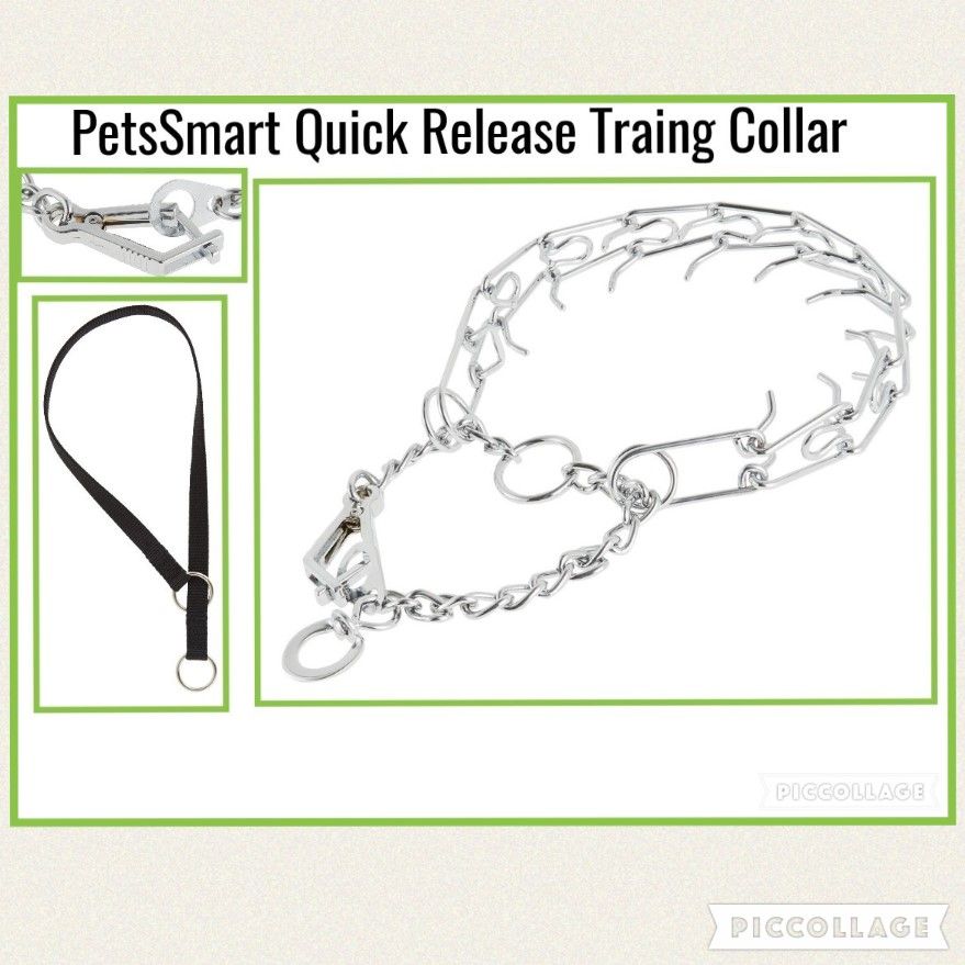 TOP PAW Quick Release Prong Collar 17” Standard for Dog Training