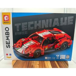 Sembo 466 pc Block Technic Red Racing Car 715318 1:18 Scale  0572
