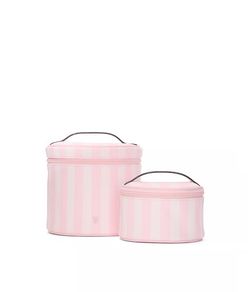 Victoria's Secret Pink Stripe Vanity Case Set