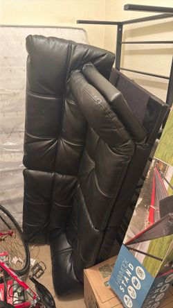 7ft black sofa bed