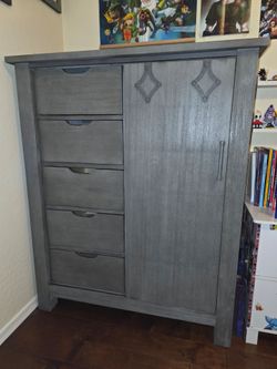 Dolce Babi Lucca Chifforobe, Grey, Dresser , Baby/Toddler/Kid